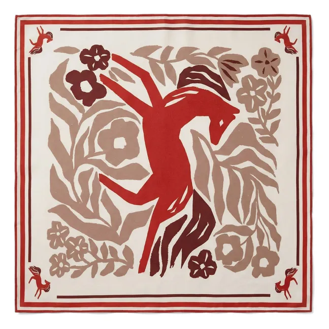 Foulard Elyne Cheval | Crème