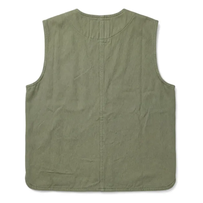 Mara Sleeveless Jacket Boots | Almond green