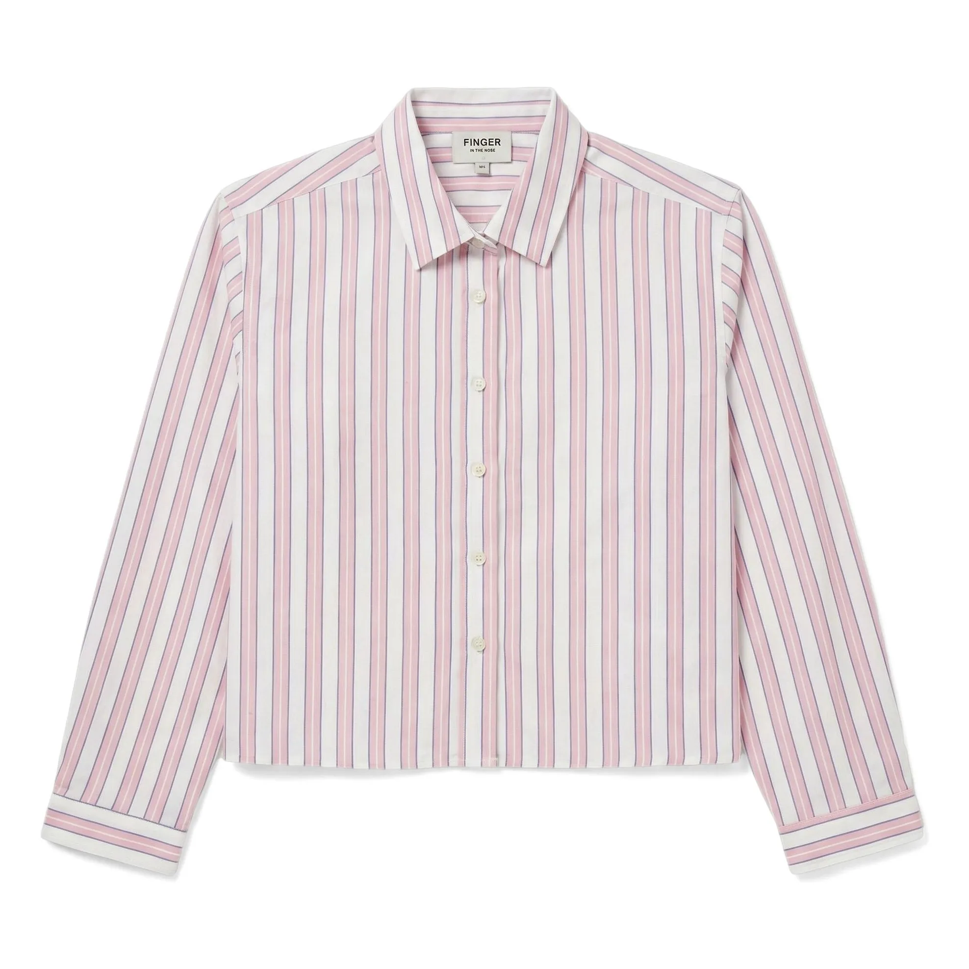 Chemise Courte Crush Rayée | Rose pâle- Image produit n°0