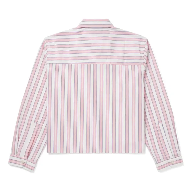 Camisa corta a rayas Crush | Rosa Pálido