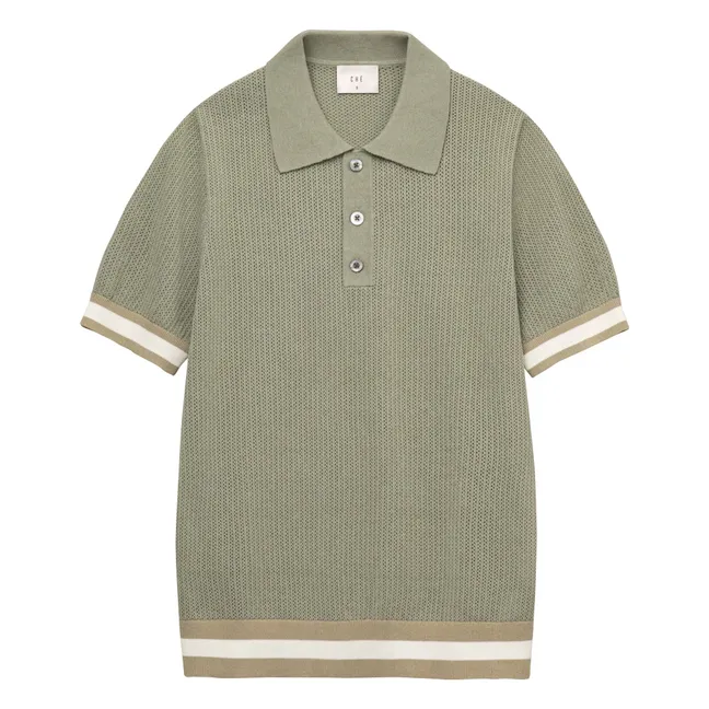 Polo de algodón Quinn | Beige - Verde