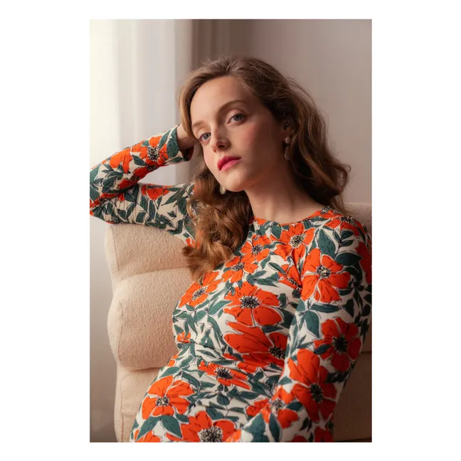 Thelma Poppy Pregnancy Dress | Red