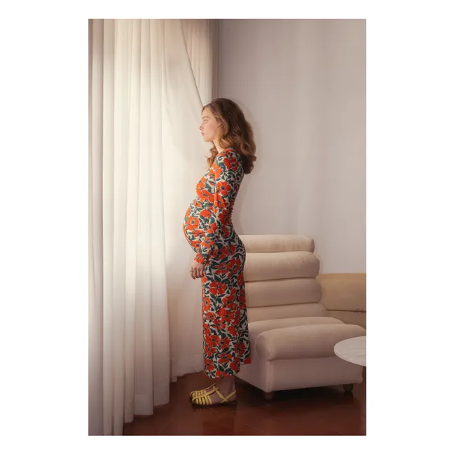 Thelma Poppy Pregnancy Dress | Red