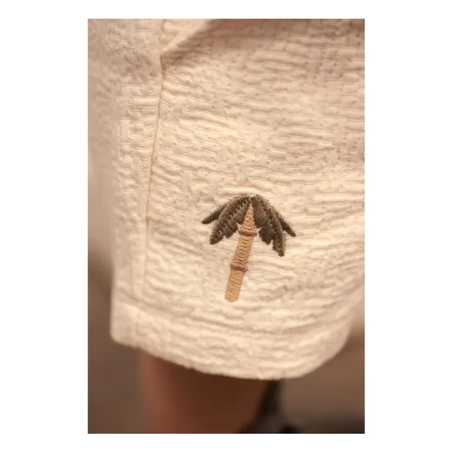 Short Ithri Palmier | Blanc cassé