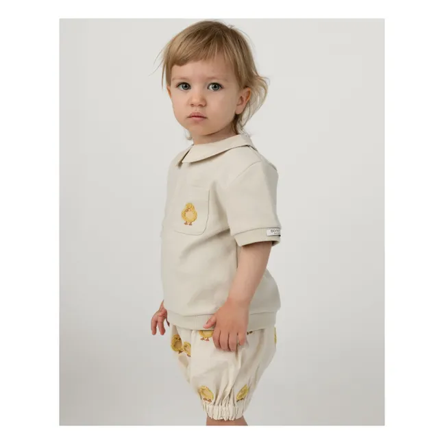 T-shirt Dientje Poussin Molleton | Ecru