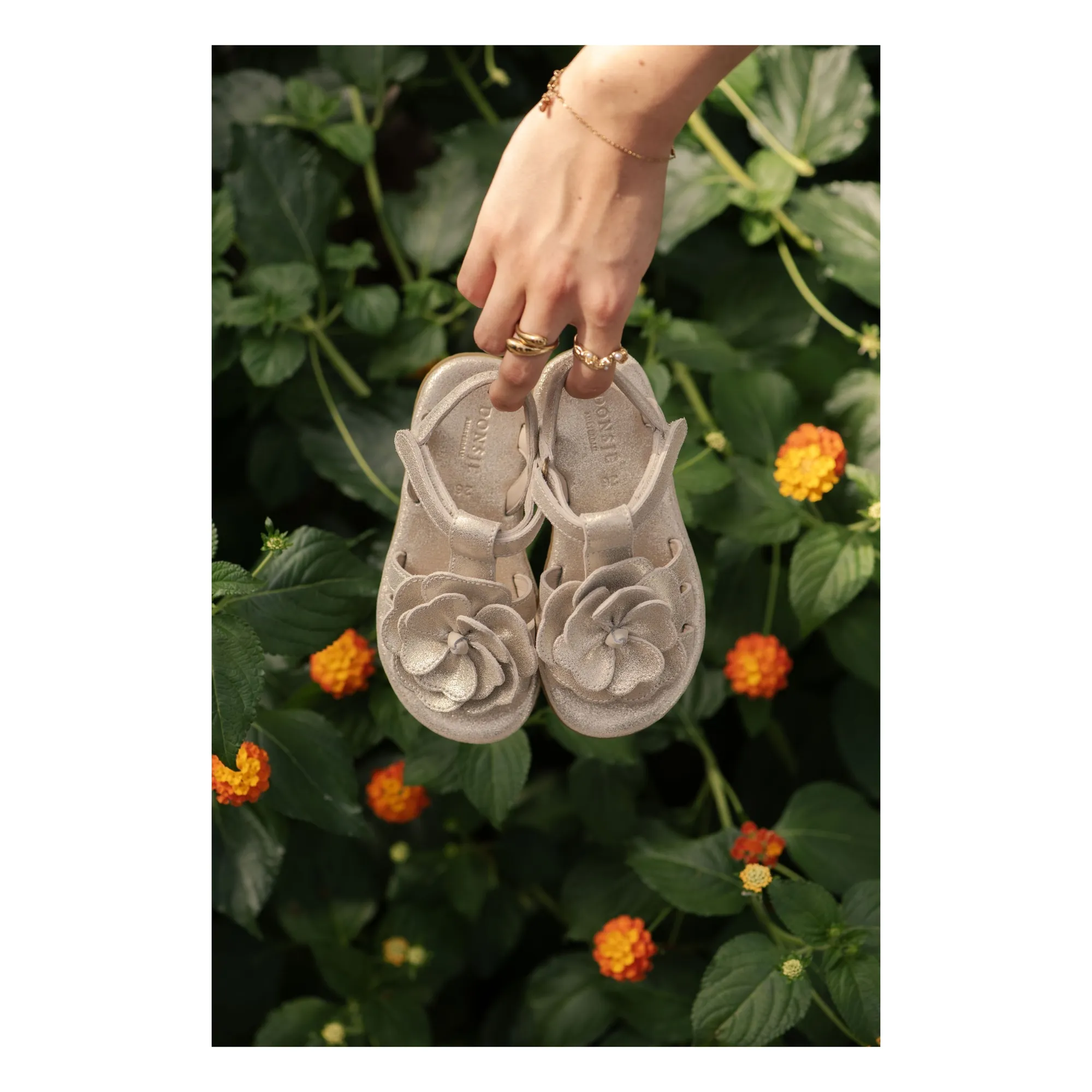 Sandales Iles Fields Fleur | Argenté- Image produit n°1