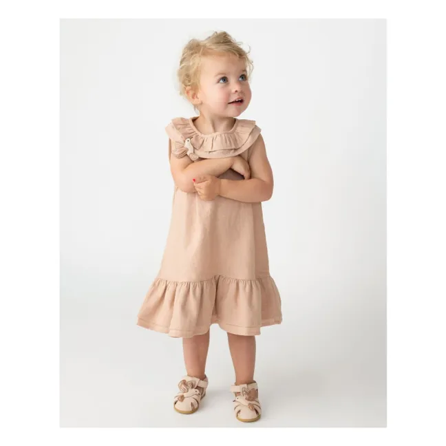 Michelle Linen Dress | Pale Pink