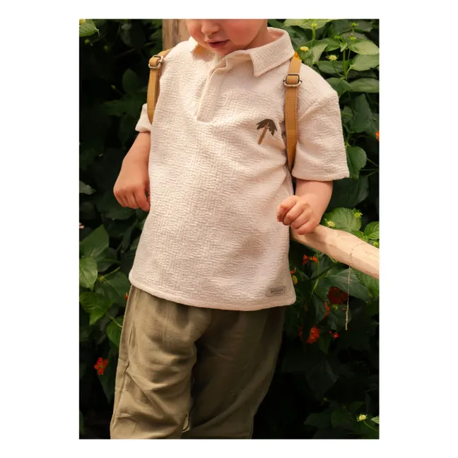 Polo Wouti Palmier | Blanc cassé