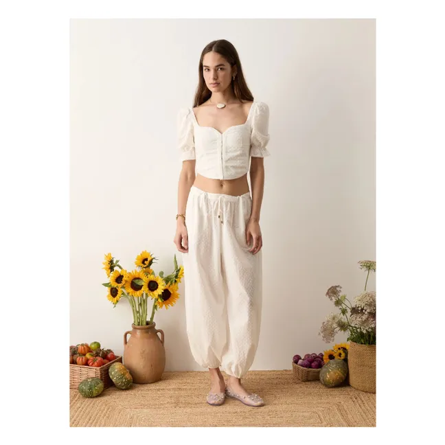 Pantalon Balloon Serenia Coton | Blanc
