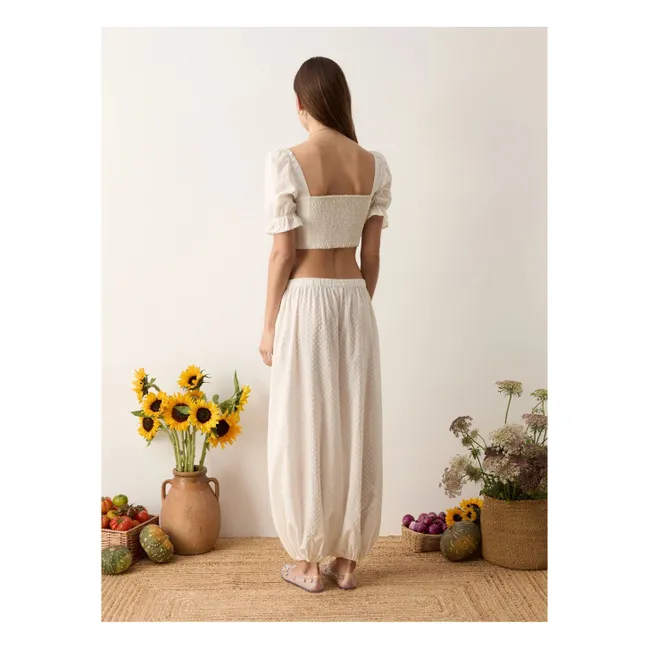 Pantalon Balloon Serenia Coton | Blanc