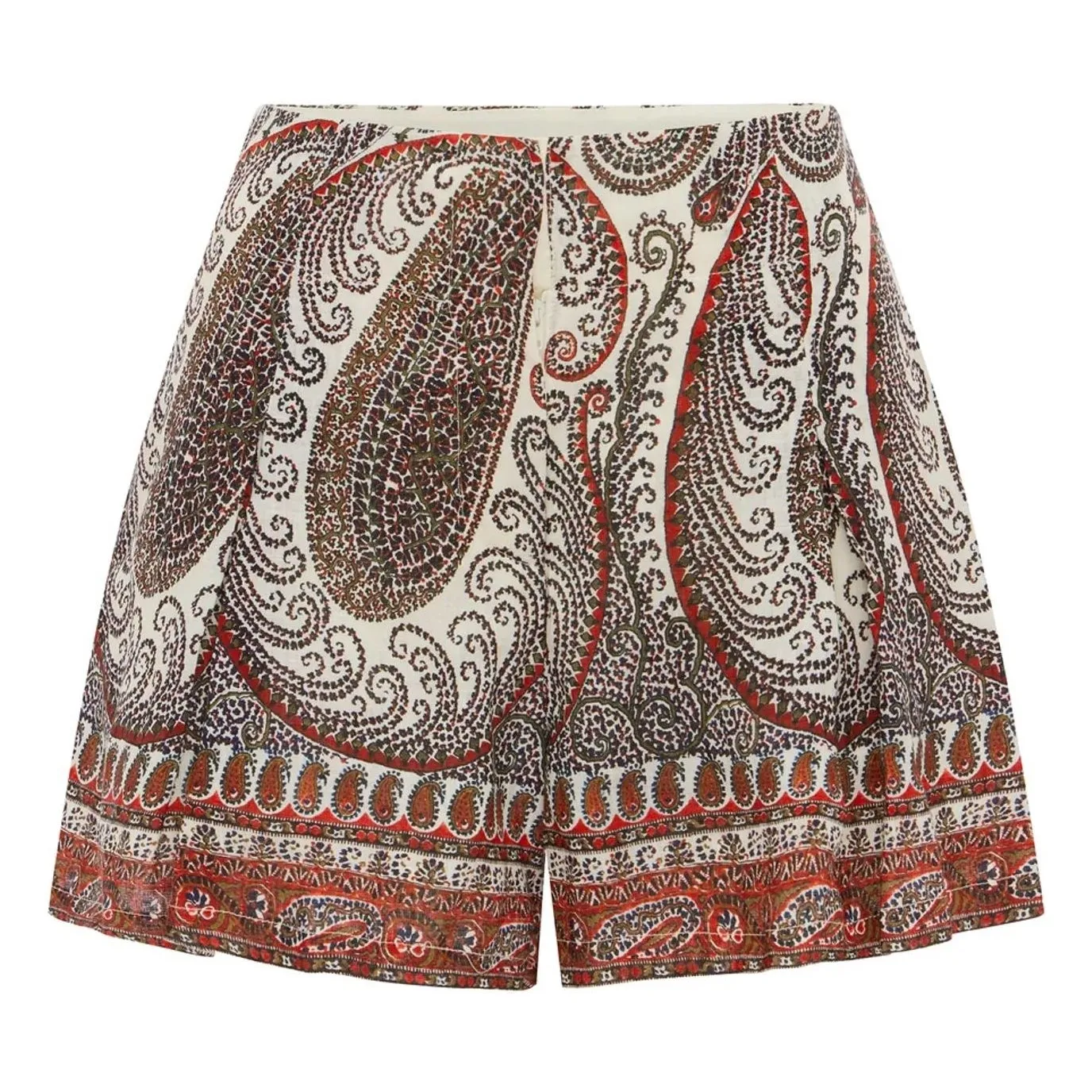 Boteh Taupe Brown Cassia Linen Shorts