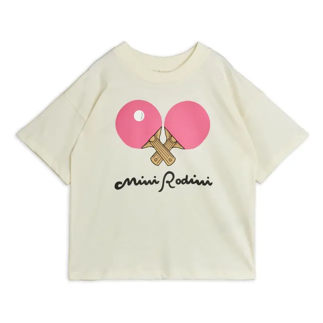 Camiseta Ping Pong de algodón ecológico | Blanco
