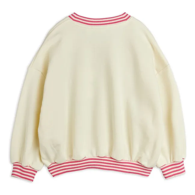 Sudadera a rayas Ping Pong de algodón ecológico | Blanco