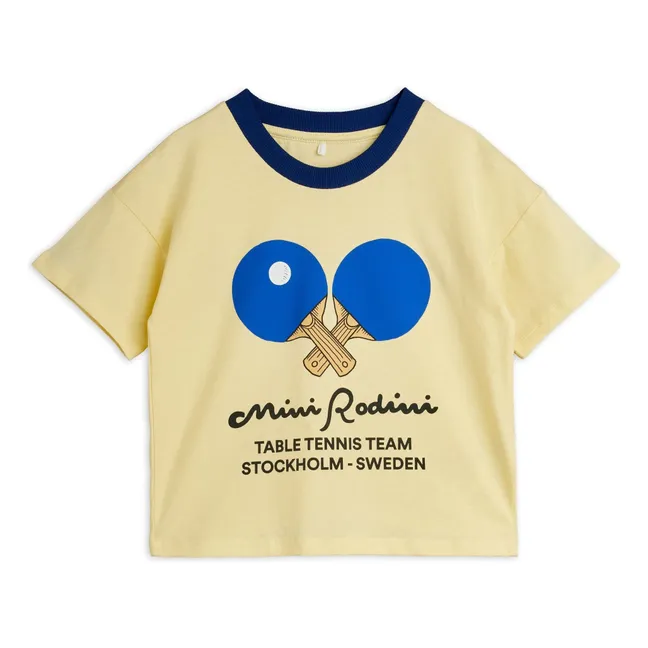 Maglietta Ping Pong in cotone biologico | Giallo