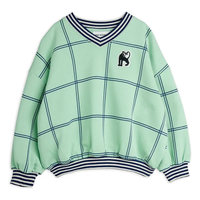 Coron Organic Check Sweat | Green