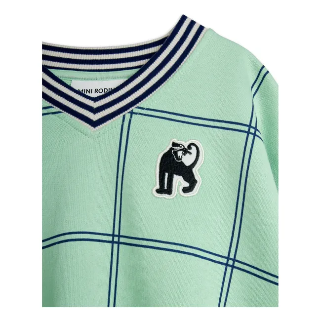Coron Organic Check Sweat | Green