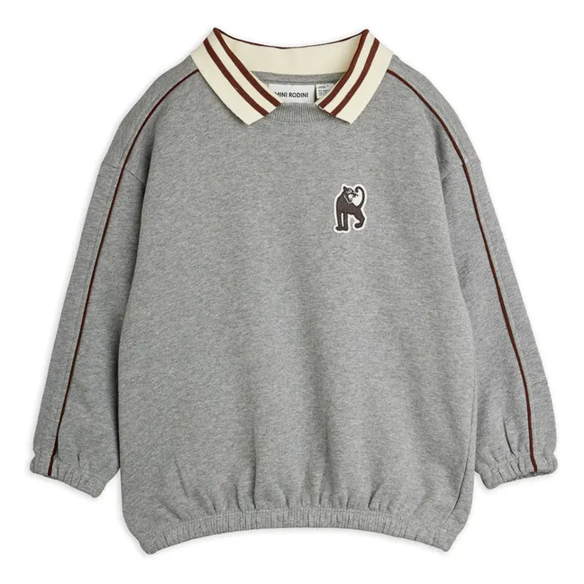 Sudadera Pantera de algodón orgánico | Gris Jaspeado