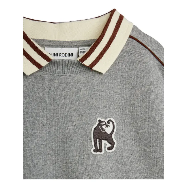 Panther organic cotton sweatshirt | Heather grey