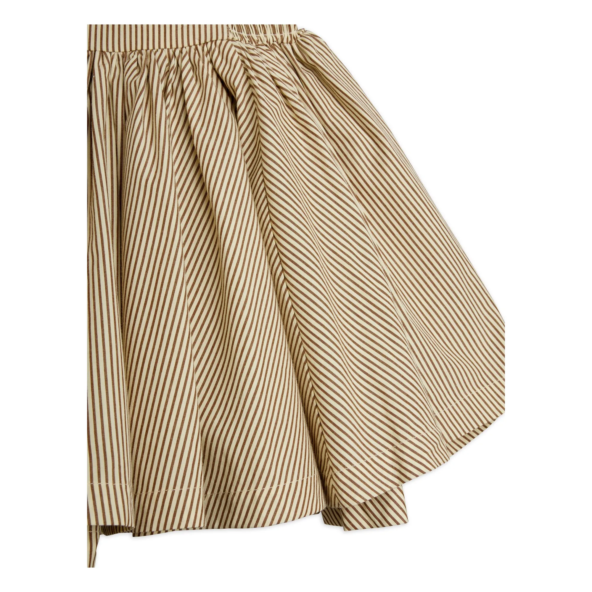 Robe Smockée Rayée Popeline Coton Bio | Brun- Image produit n°4