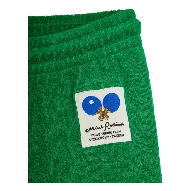 Organic cotton terry Ping Pong jogger | Green
