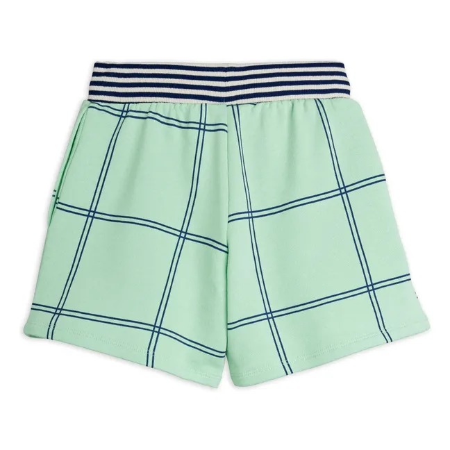 Pantaloncini a quadri in cotone biologico | Verde
