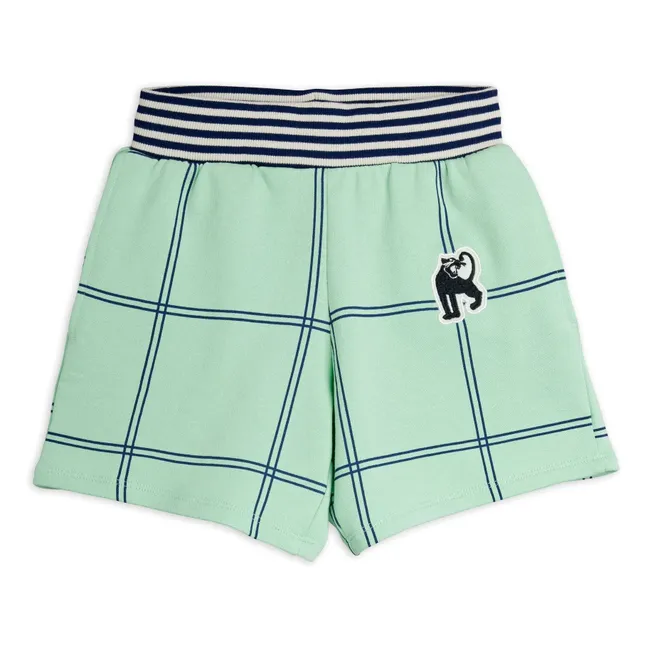Organic Cotton Check Shorts | Green