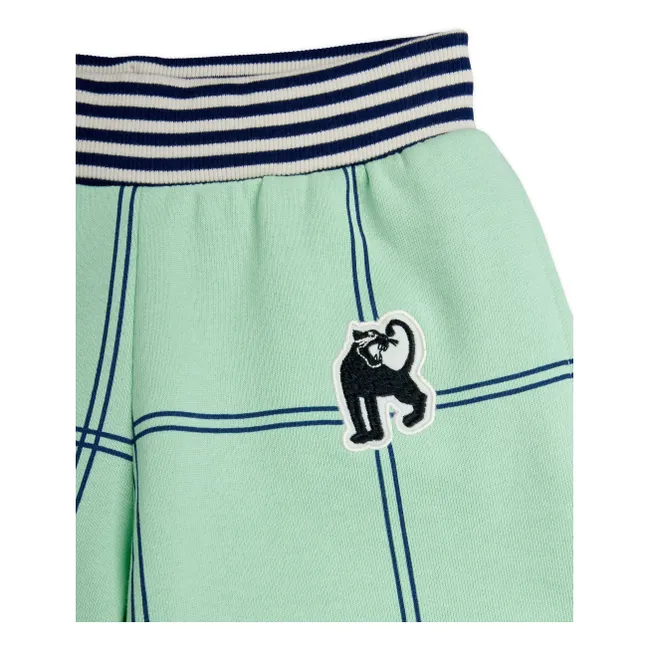 Pantalones cortos a cuadros de algodón orgánico | Verde