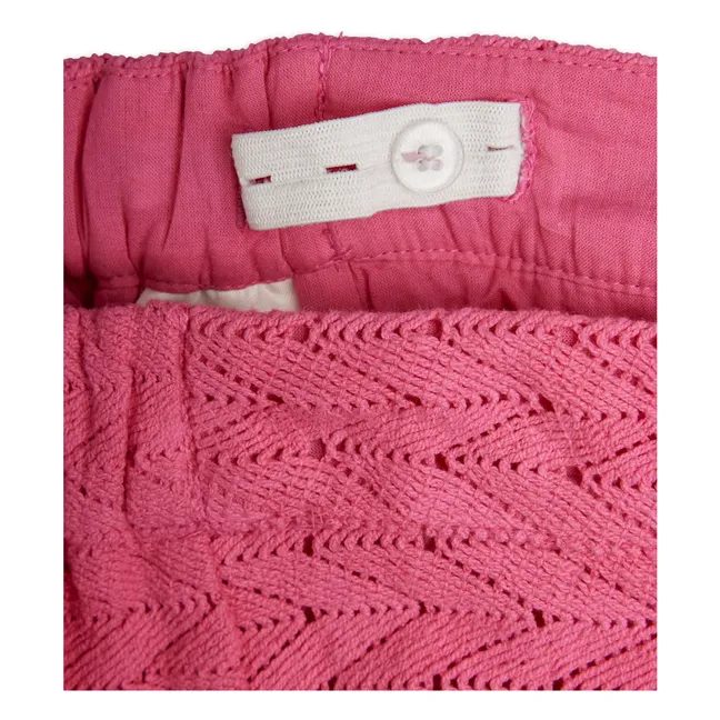 Pantalon Dentelle Coton Bio | Rose