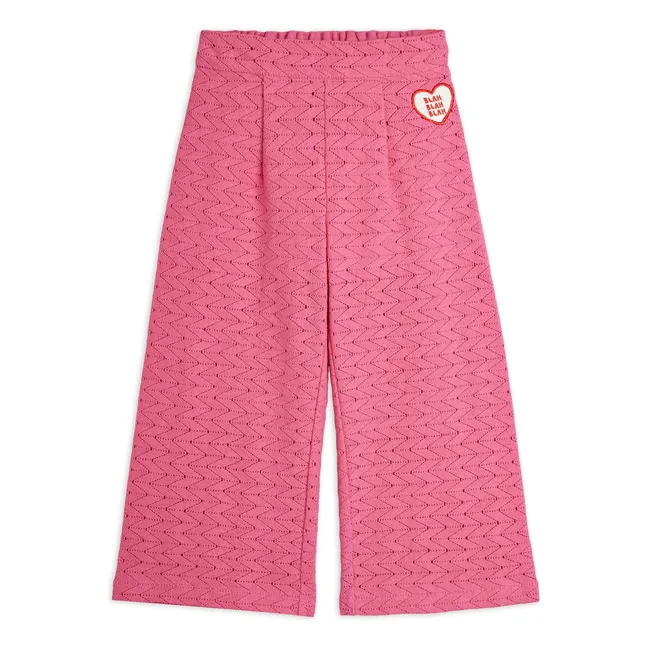 Pantalon Dentelle Coton Bio | Rose