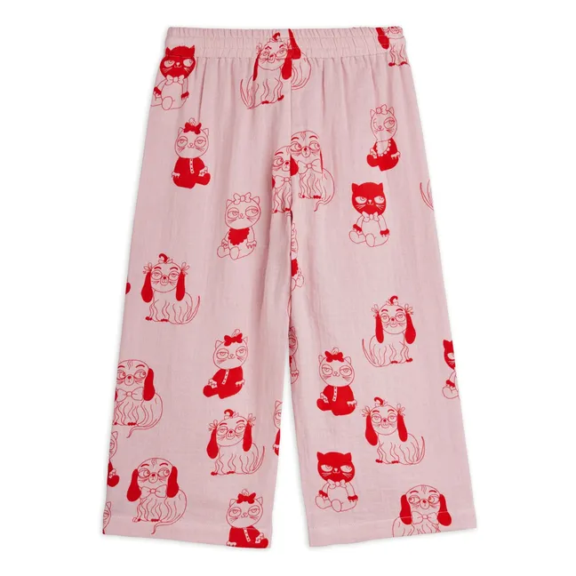 Pantalones de algodón orgánico para animales | Rosa