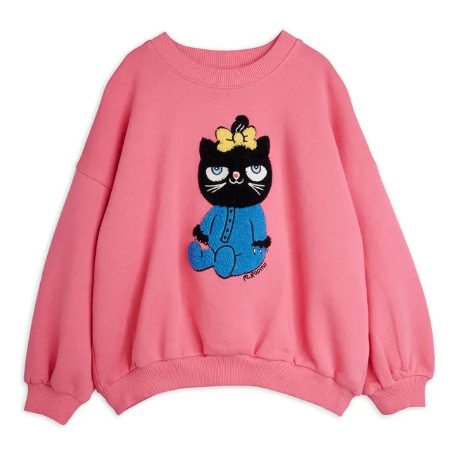 Gatto sudato in cotone organico | Rosa