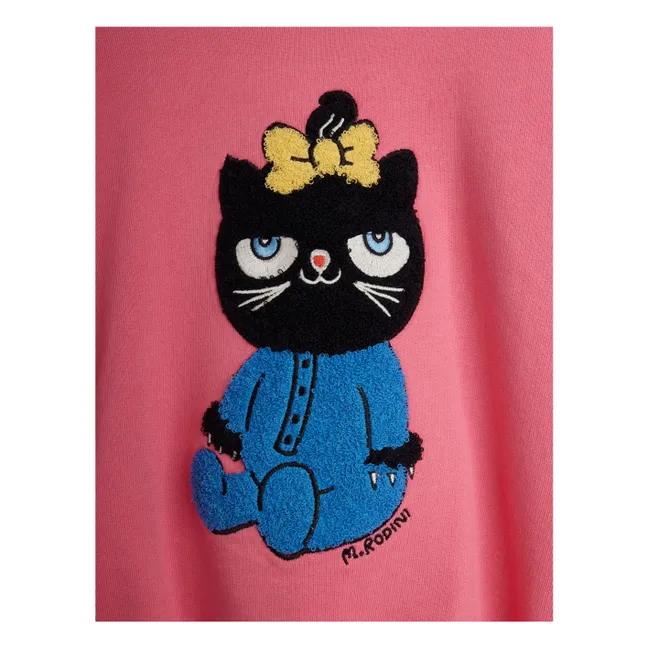 Gatto sudato in cotone organico | Rosa