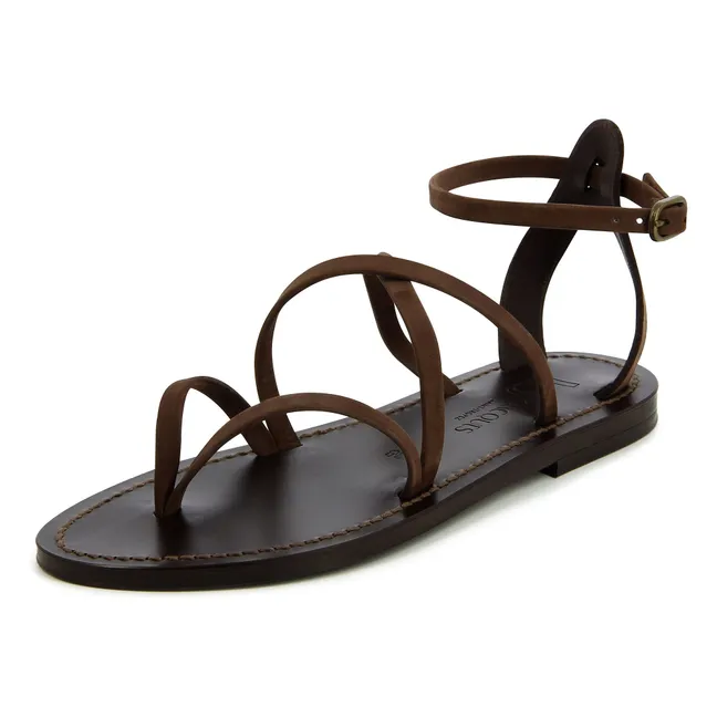 Menandre Nubuk Sandalen | Chestnut