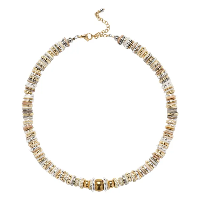 Twist Rondelle collar | White