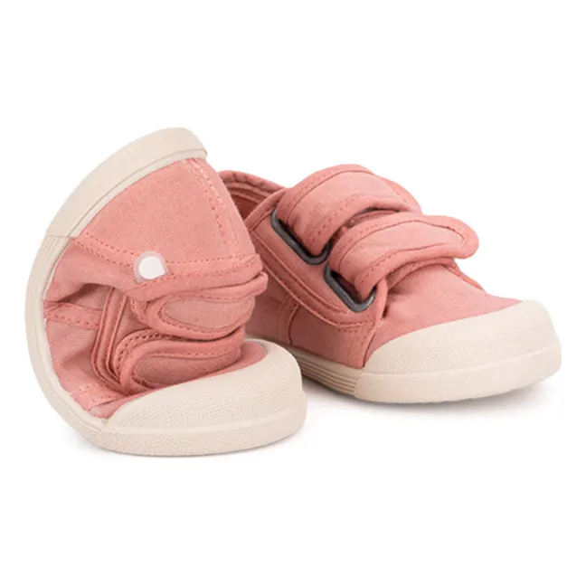 Sneaker mit doppeltem Klettverschluss Lona | Blassrosa
