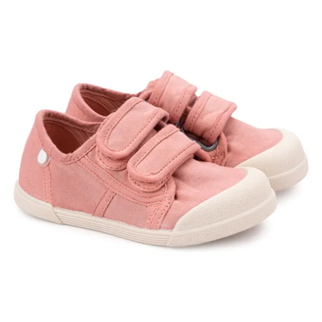 Sneaker mit doppeltem Klettverschluss Lona | Blassrosa