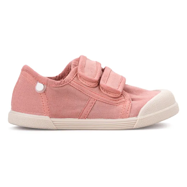 Sneaker mit doppeltem Klettverschluss Lona | Blassrosa