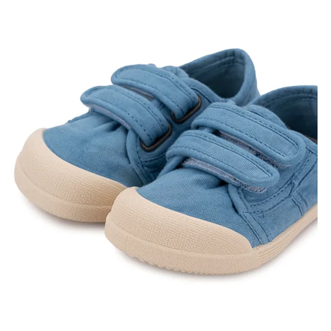 Sneaker mit doppeltem Klettverschluss Lona | Azurblau
