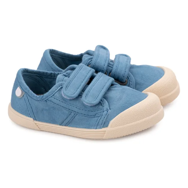 Sneaker mit doppeltem Klettverschluss Lona | Azurblau
