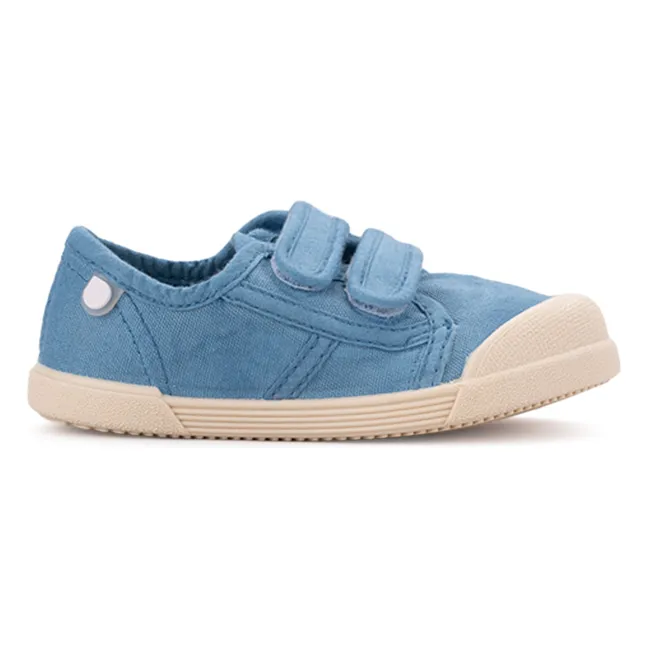 Sneaker mit doppeltem Klettverschluss Lona | Azurblau