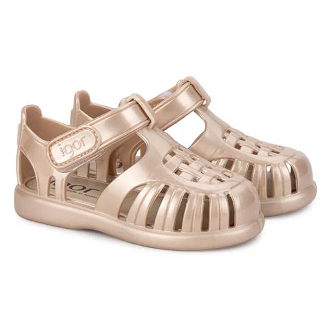 Chaussures d'Eau Tobby Brillantes | Doré