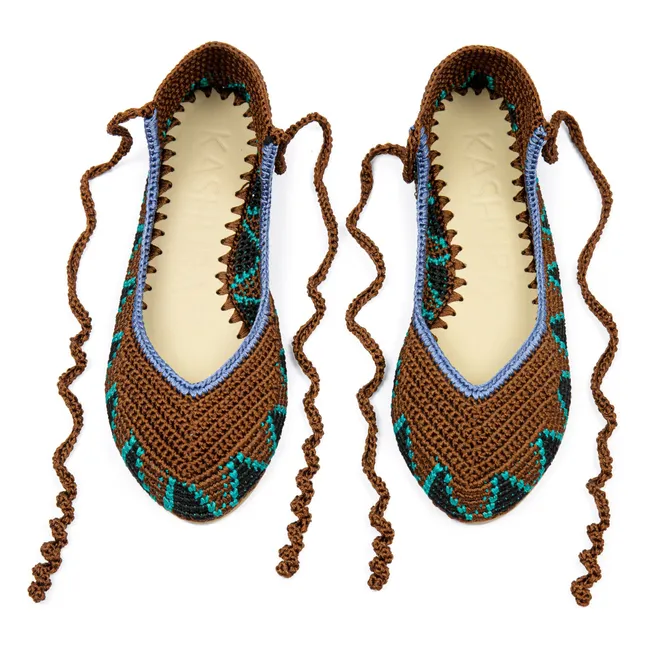 Ballerinas High Almond Brown | Camel