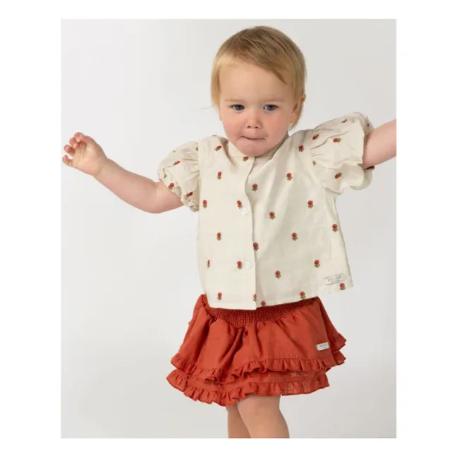Blouse Eliora Fleurs Tencel | Ecru