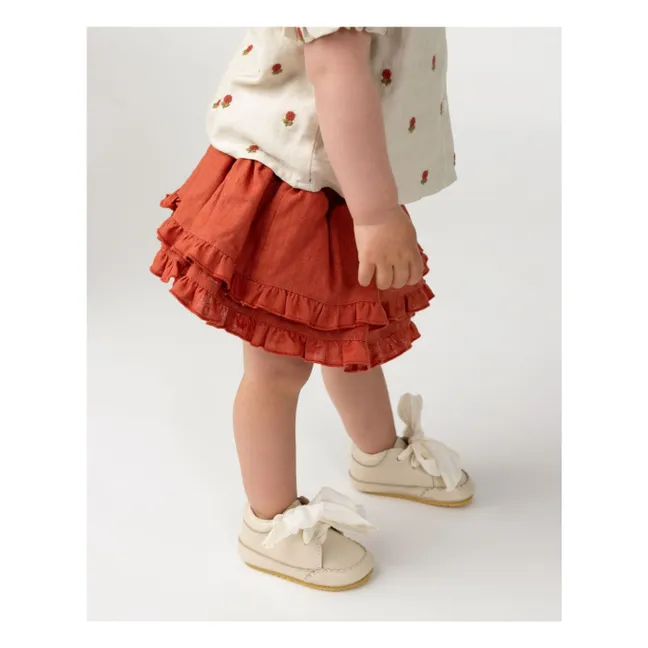 Bloomer Skirt Vaibi Linen | Faded red