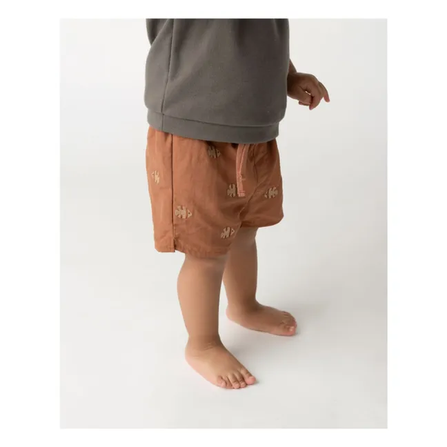 Short de Bain Wangu Poissons Fibres Recyclées | Camel