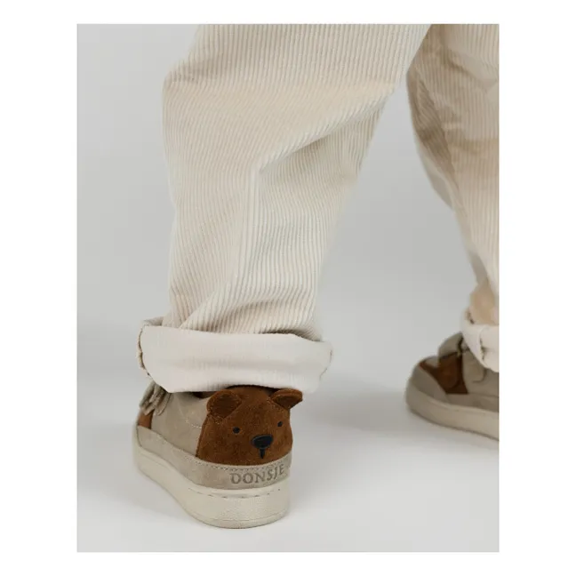 Baskets Scratchs Pinou Ours Suede | Beige