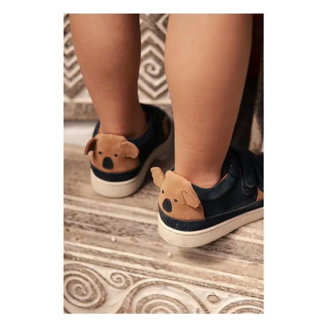 Baskets Scratchs Rinou Koala Suede | Bleu nuit