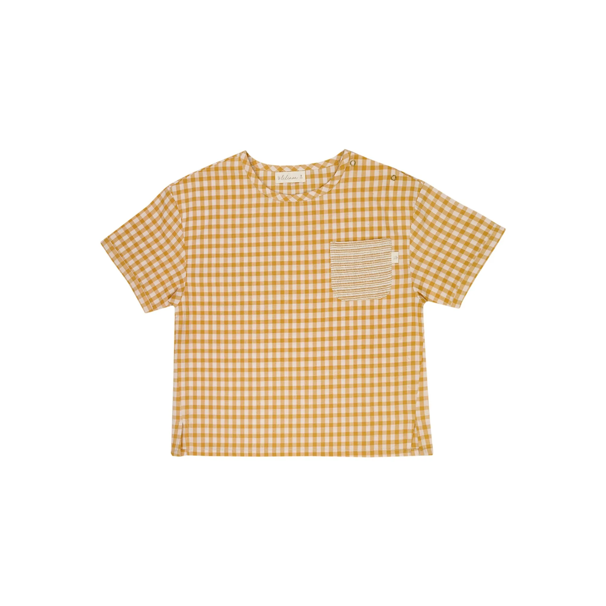 Lilinoa Caramel Lucas Carreaux T-Shirt