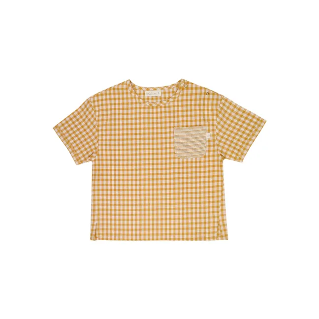 T-shirt Lucas Carreaux | Caramel