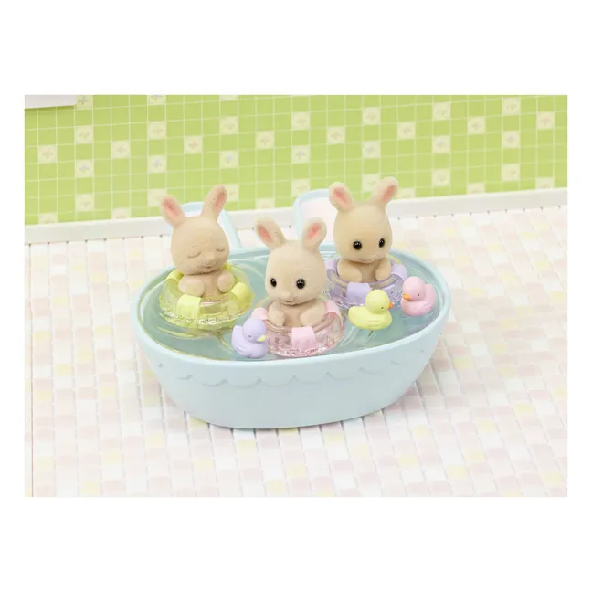Lapin trillizos Crema y accesorios de baño